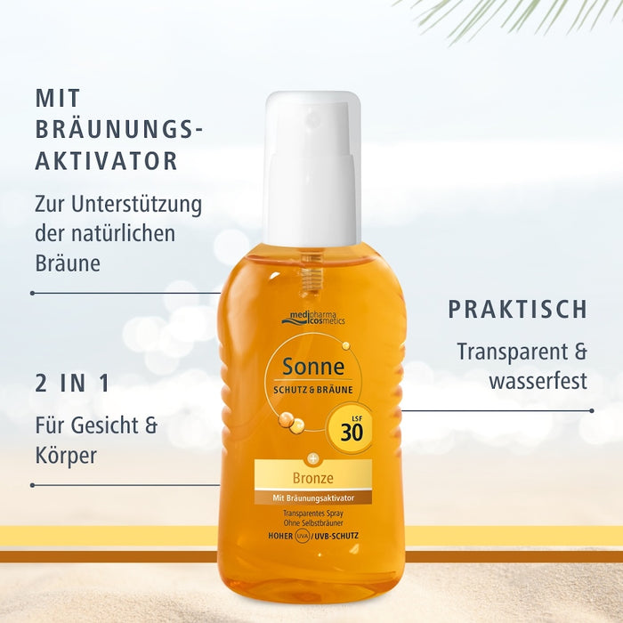 Sonne Schutz & Bräune Bronze LSF 30, 200 ml Spray