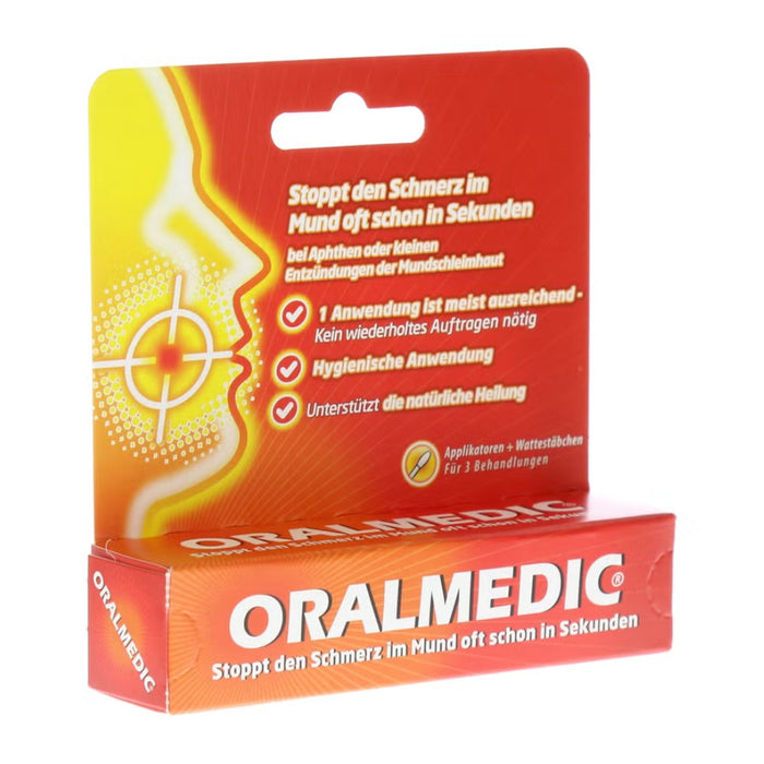 ORALMEDIC Applikatoren und Wattestäbchen bei Aphthen, 3 St. Set