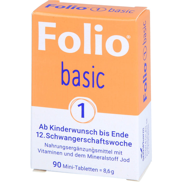 Folio 1 Basic ab Kinderwunsch bis Ende 12.Woche, 90 pc Tablettes