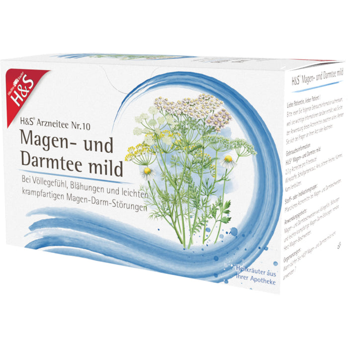 H&S Arzneitee Nr. 10 Magen- und Darmtee mild, 20 pc Sac filtrant