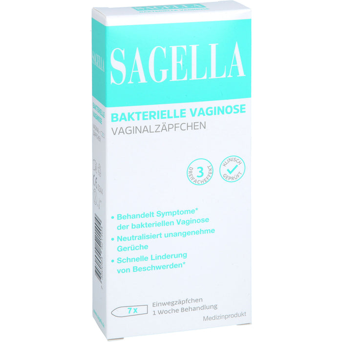 Sagella Vaginalovula mit Milchsäure, Thymian- und Salbei-Extrakten zur natürlichen Regeneration der Vaginalflora bei bakterieller Vaginose, 7 St. Zäpfchen
