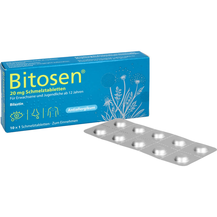Bitosen 20 mg Schmelztabletten bei Allergien, 10 St. Tabletten