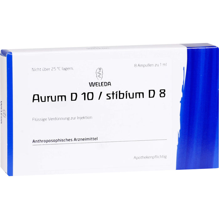 Aurum D10/Stibium D8 WELEDA Amp., 8 pc Ampoules