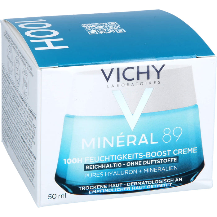 VICHY Minéral 89 100H Feuchtigkeits-Boost Creme reichhaltig, 50 ml Crème