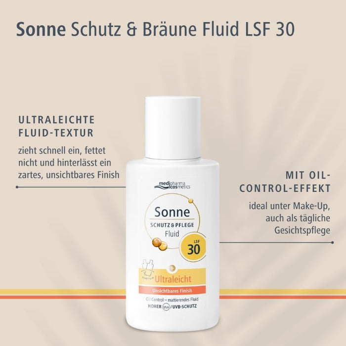 Medipharma Cosmetics Sonne Schutz & Pflege Fluid LSF 30 ultraleicht mit unsichtbarem Finish, 50 ml Solution