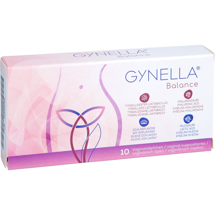 GYNELLA Balance Vaginalzäpfchen zur Aufrechterhaltung der Vaginalschleimhaut, 10 pc Suppositoires