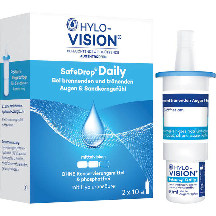 HYLO-VISION SafeDrop Daily Augentropfen, 20 ml Tropfen