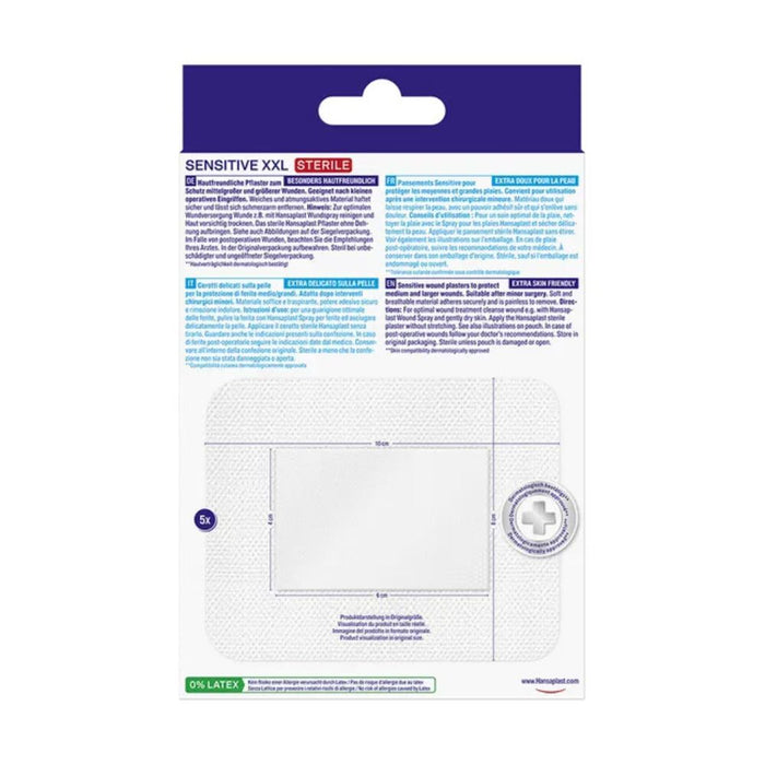 Hansaplast Wundverband Steril Sensitive 8x10cm, 5 pc Pansement