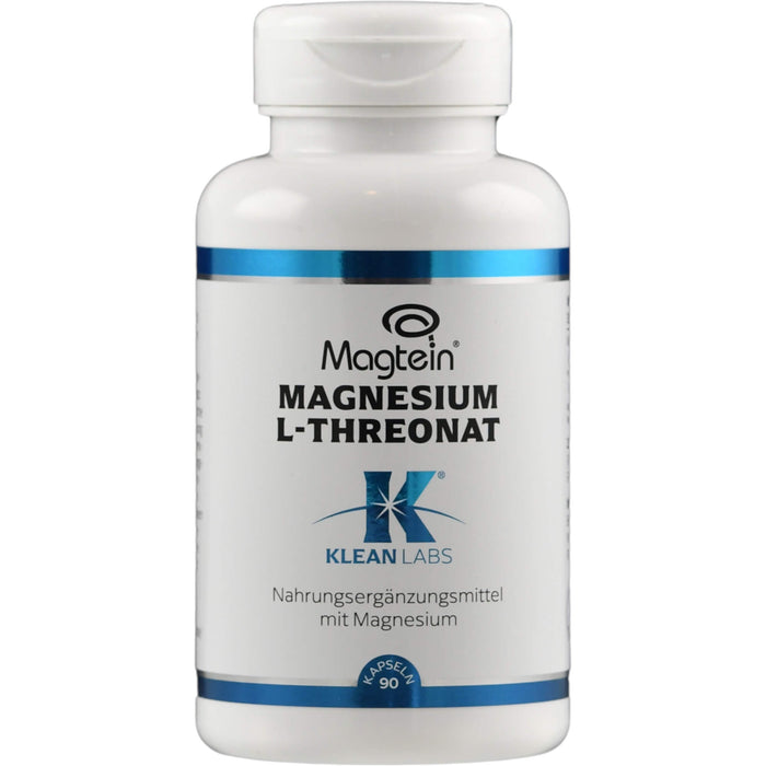 Klean Labs Magnesium L-Threonat, Kapseln mit Magtein für Gehirn & Nerven, 90 St. Kapseln