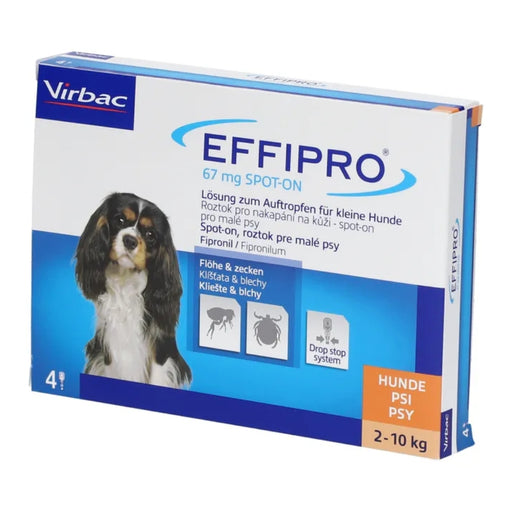 VirBac EFFIPRO 67 mg Spot-on Pipetten für kleine Hunde, 4 St. Ampullen