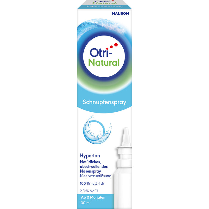 OtriNatural Schnupfenspray hypertones natürliches abschwellendes Meerwasserspray, 30 ml Lösung