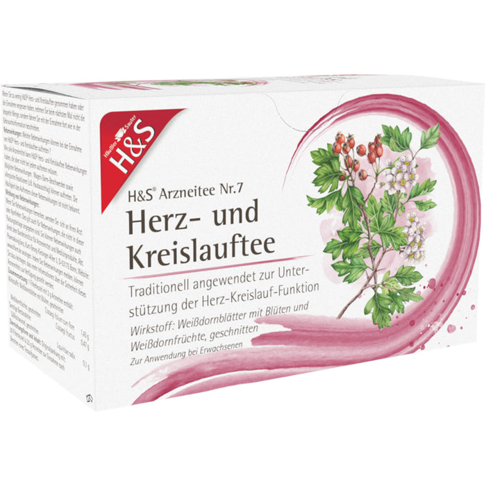 H&S Herz- und Kreislauftee Arzneitee Nr. 7, 20 pcs. Filter bag