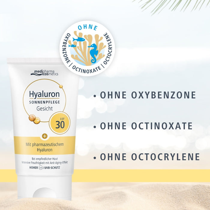 Medipharma Cosmetics Hyaluron Sonnenpflege Gesicht LSF 30, 50 ml Creme