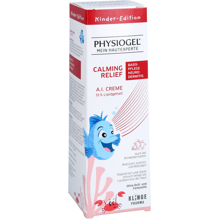 PHYSIOGEL Calming Relief A.I. Creme Kinder-Edition 31 % Lipidgehalt reduziert Juckreiz und Rötungen, 100 ml Crème
