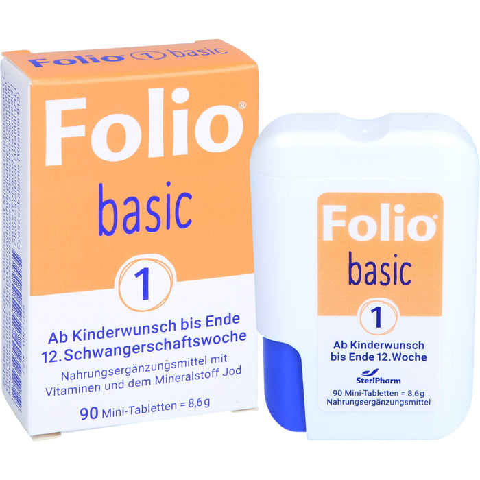 Folio 1 Basic ab Kinderwunsch bis Ende 12.Woche, 90 pc Tablettes