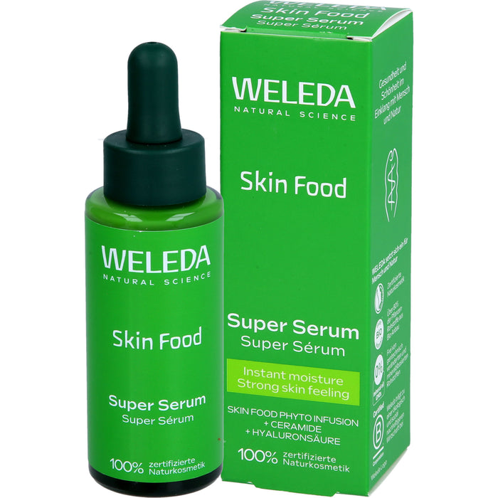 WELEDA Skin Food Super Serum für intensive Feuchtigkeit und einen strahlenden Glow, 30 ml Lösung