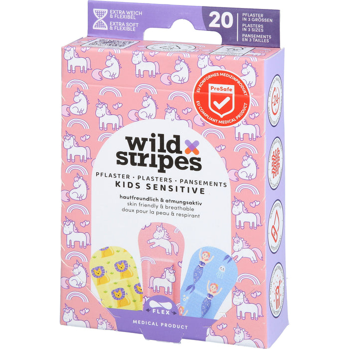 Wild Stripes Kids Sensitive Fantasy Pflaster, 20 pc Pansement