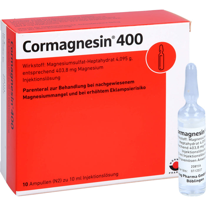 WÖRWAG Cormagnesin 400 Injektionslösung, 10 ml Ampoules
