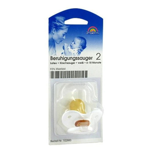 Baby Frank Beruhigssauger Latex Kirschsauger weiß für 6-18 Monate, 1 St. Sauger