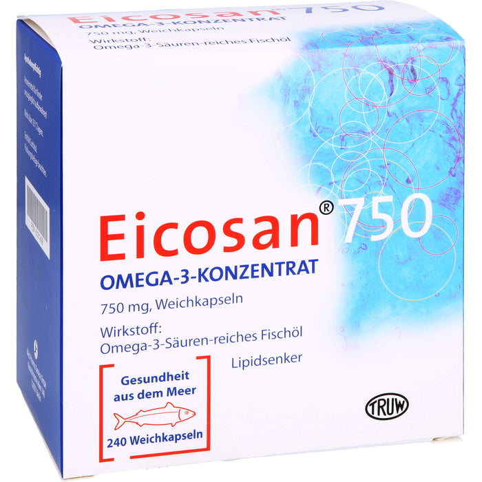 Eicosan  750 Omega-3-Konzentrat, 750 mg, Weichkapseln, 240 pc Capsules