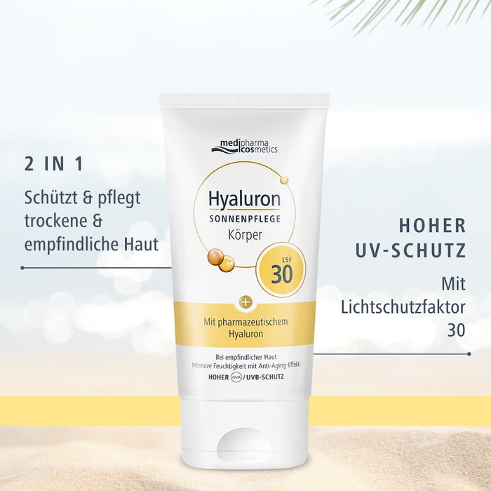 Medipharma Cosmetics Hyaluron Sonnenpflege Körper LSF 30, 150 ml Crème