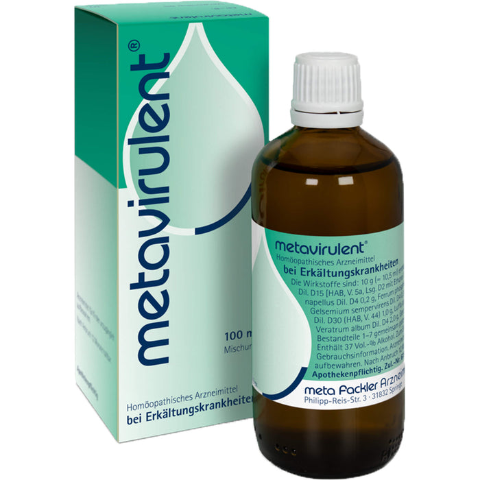 metavirulent Tropfen bei Erkältungskrankheiten, 100 ml Lösung