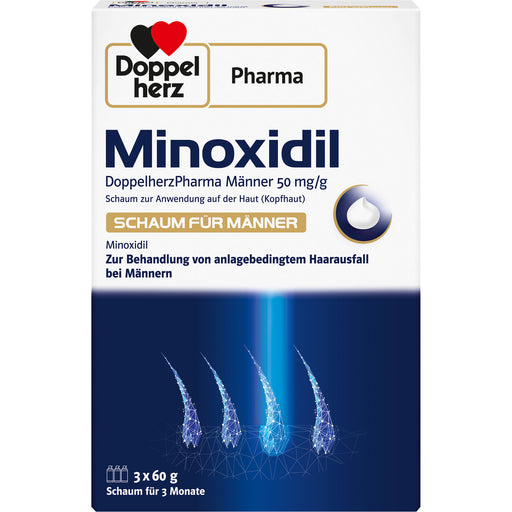 DoppelherzPharma Minoxidil Schaum für Männer, 180 g Schaum
