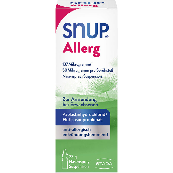 SNUP Allerg Nasenspray bei Heuschnupfen mit den Wirkstoffen Azelastin und Fluticason, 23 g Lösung