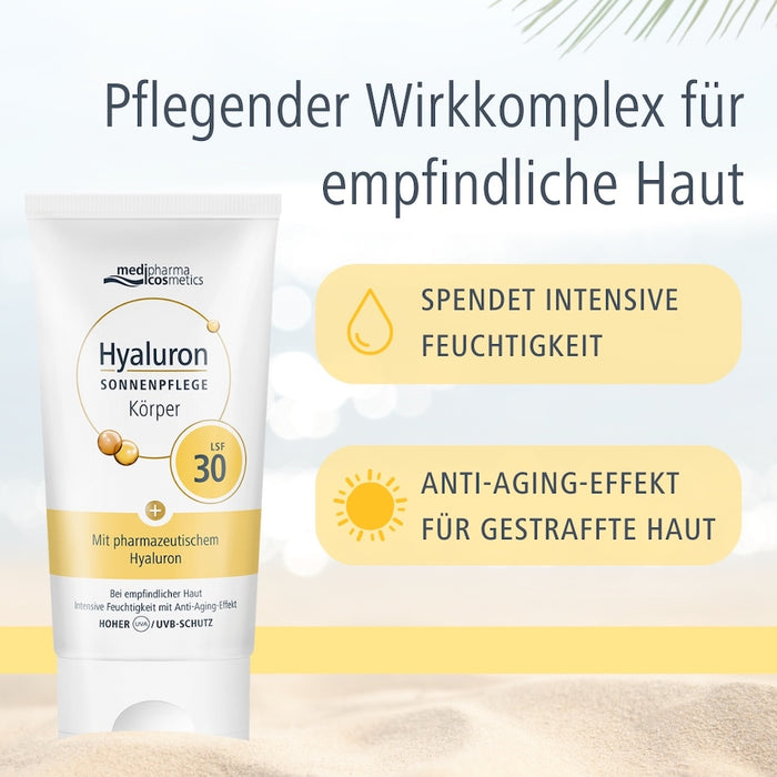 Medipharma Cosmetics Hyaluron Sonnenpflege Körper LSF 30, 150 ml Crème