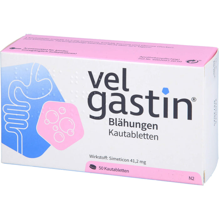 Velgastin Kautabletten bei Blähungen, 50 pcs. 