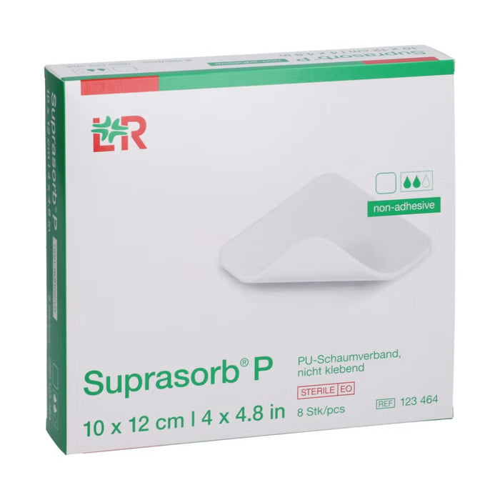 Suprasorb P PU-Schaum 10 x 12 cm nicht klebend, 8 St. Verband