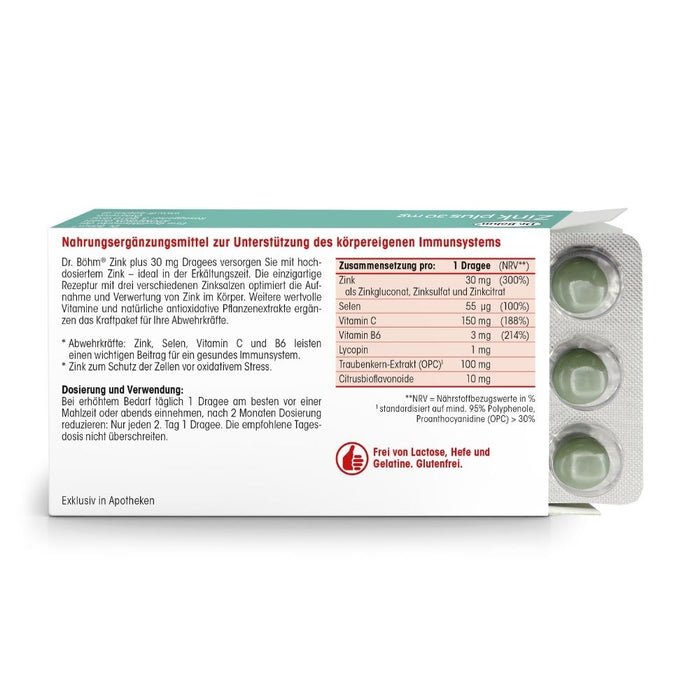 Dr. Böhm Zink plus 30 mg, 30 St. Dragees