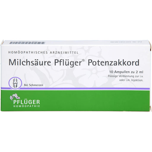 Milchsäure Pflüger  Potenzakkord, 10 St. Ampullen