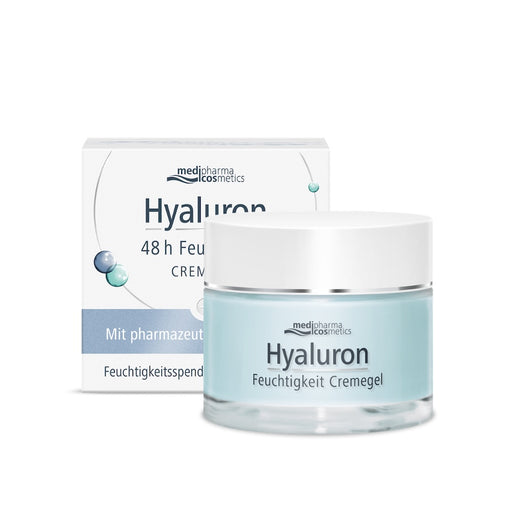 Medipharma Cosmetics Hyaluron 48h Feuchtigkeit Cremegel feuchtigkeitsspendend und mattierend, 50 ml Gel