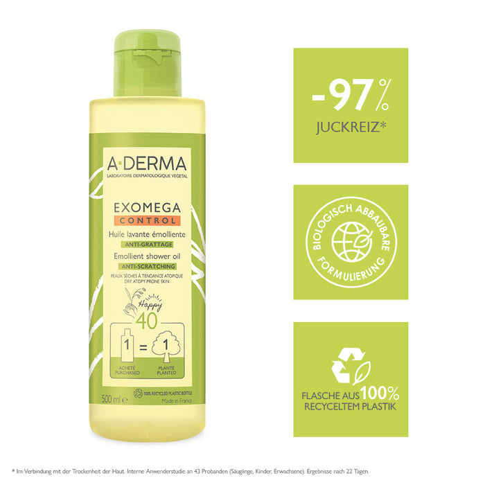 A-DERMA EXOMEGA CONTROL Duschöl, 500 ml Gel douche