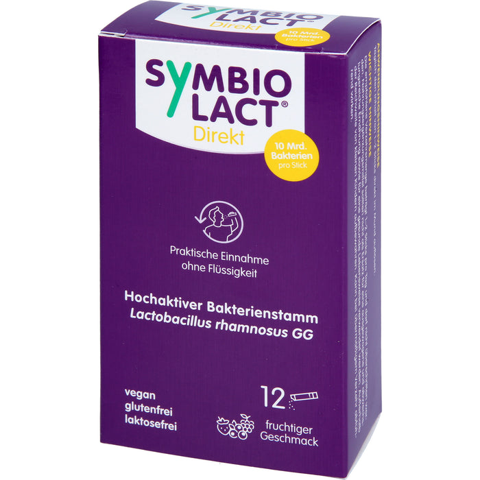 SymbioLact Direkt Sticks mit 10 Mrd. Lactobacillus rhamnosus GG mit fruchtigem Geschmack, 12 pcs. Sticks