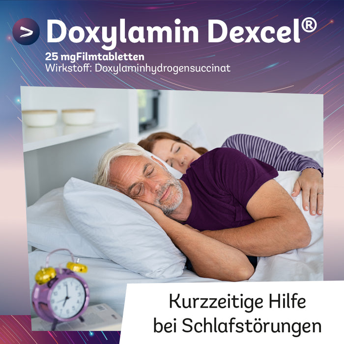 Doxylamin Dexcel 25 mg zur Kurzzeitbehandlung von Schlafstörungen bei Erwachsenen, 10 pcs. Tablets