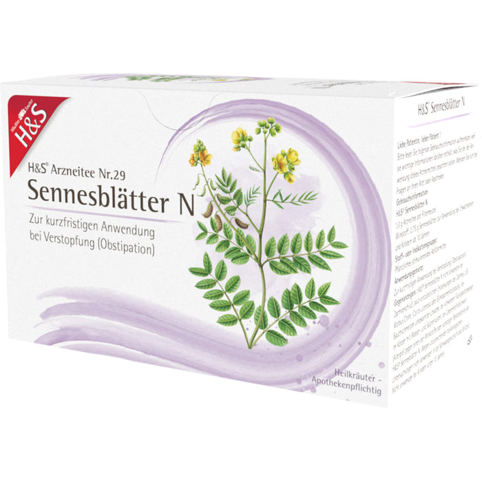 H&S Sennesblätter N Arzneitee Nr. 29 bei Verstopfung, 20 pc Sac filtrant