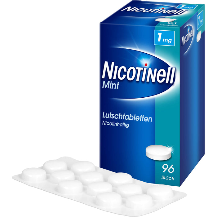 NICOTINell Lutschtabletten 1 mg Mint zur Raucherentwöhnung, 96 pc Tablettes