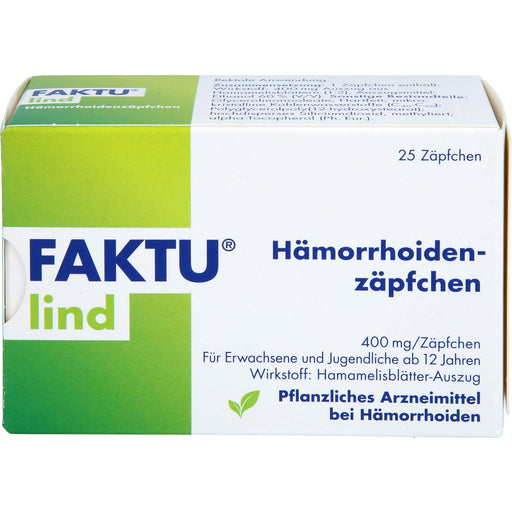 Faktu lind Hämorrhoidenzäpfchen, 25 St. Zäpfchen