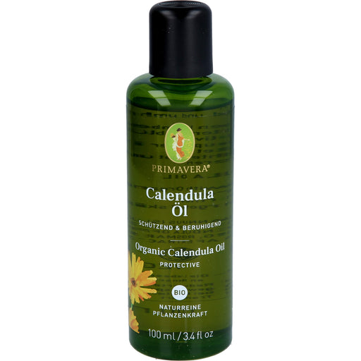 PRIMAVERA Calendulaöl bio wirkt schützend und beruhigend auf die Haut, 100 ml Öl