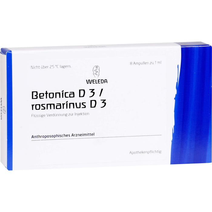 WELEDA Betonica D3 / Rosmarinus D3 aa flüssige Verdünnung, 8 pcs. Ampoules