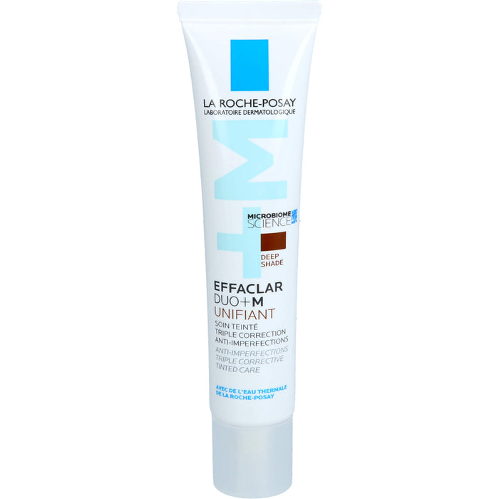 La Roche-Posay Effaclar Duo+M Unifiant getönte, dreifach tiefenwirksame Pflege gegen Unreinheiten dunkler Farbton, 40 ml Cream