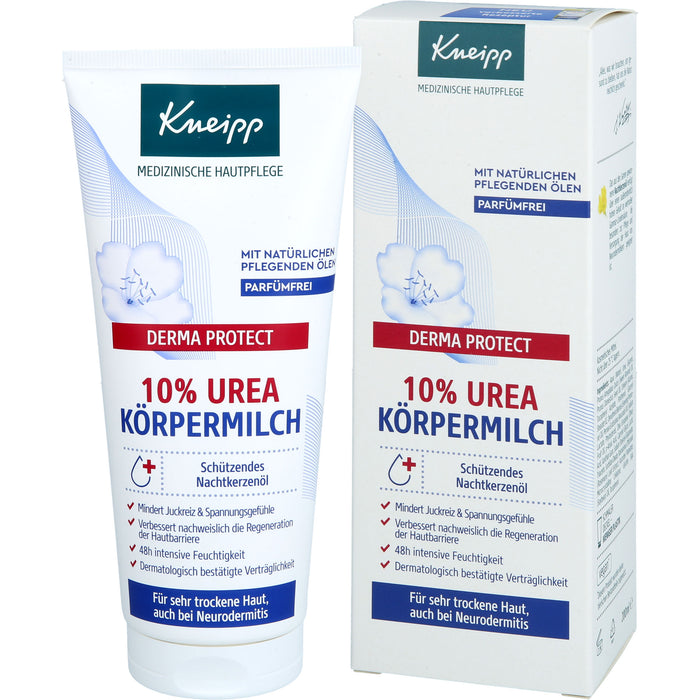 Kneipp Derma Protect 10% Urea Körpermilch für sehr trockene Haut, 200 ml Lotion