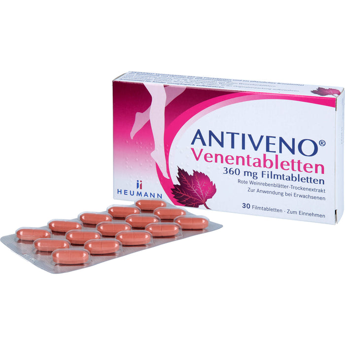 ANTIVENO Venentabletten 360 mg Filmtabletten bei Beinvenenerkrankungen, 30 St. Tabletten
