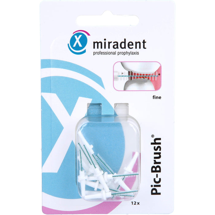 Miradent Pic-Brush Ersatz-Interdentalbürsten weiß fine 2,0 mm, 12 pc Brosses interdentaires