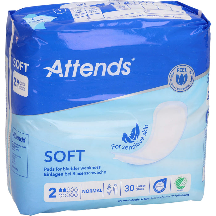 Attends Soft 2 Normal Einlagen bei Blasenschwäche, 30 St. Einlagen