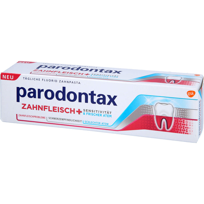 Parodontax Zahnfleisch Sensitivität & Frischer Atem tägliche Fluorid Zahnpasta, 75 ml Dentifrice