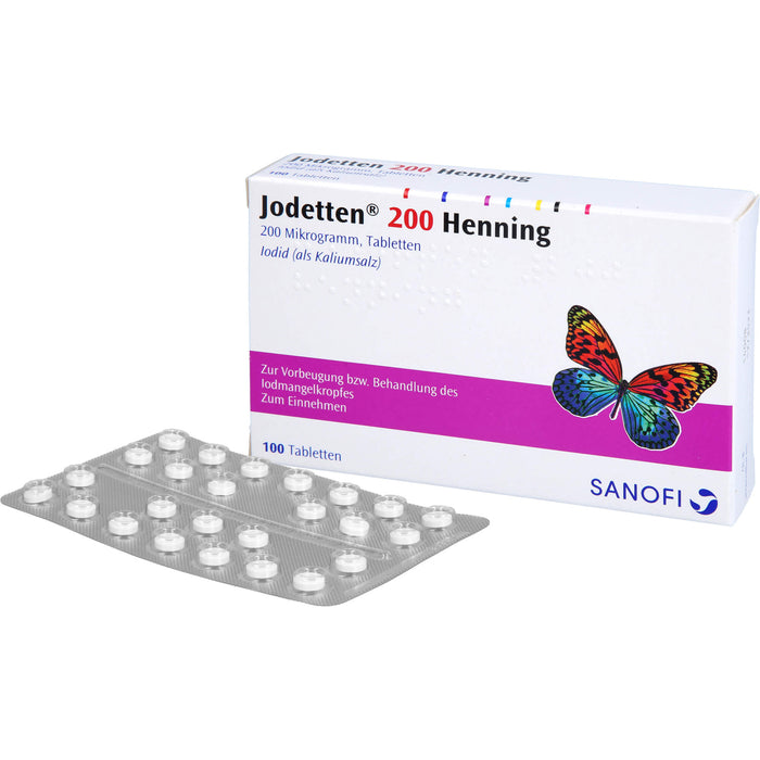 Jodetten  200 Henning, 200 Mikrogramm, Tabletten, 100 pcs. Tablets