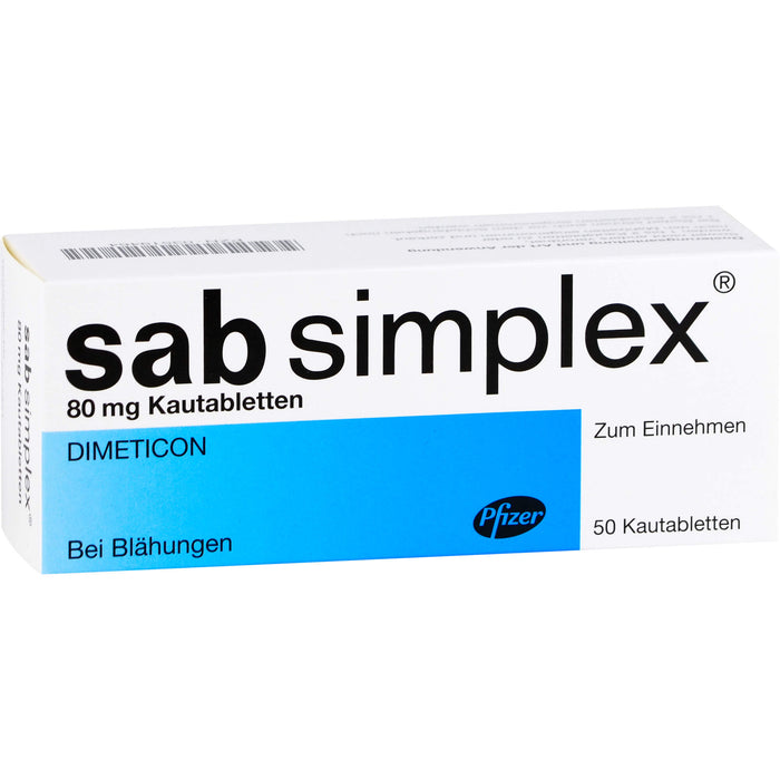 sab simplex Kautabletten bei Blähungen, 50 pc Tablettes